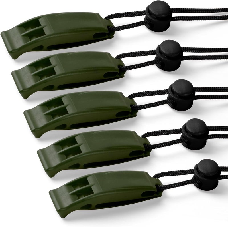 Binboll 2-Pack Whistle Emergency Safety with Lanyards - High Decibel Survival Whistle for Life Jackets, Boating, Kayaking, Hiking, Hunting & Rescue - Image 1